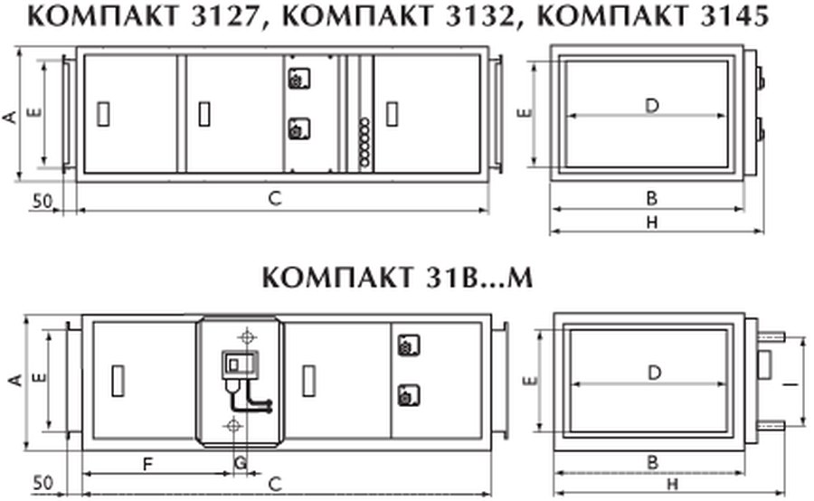 Приточные установки Компакт 307В3 EC1
